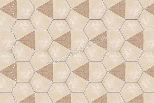  Marca Corona Terra Porzione Esagona Vers. C 21.6x25 cm Dekor Matt Eben Naturale 0395 | 222864