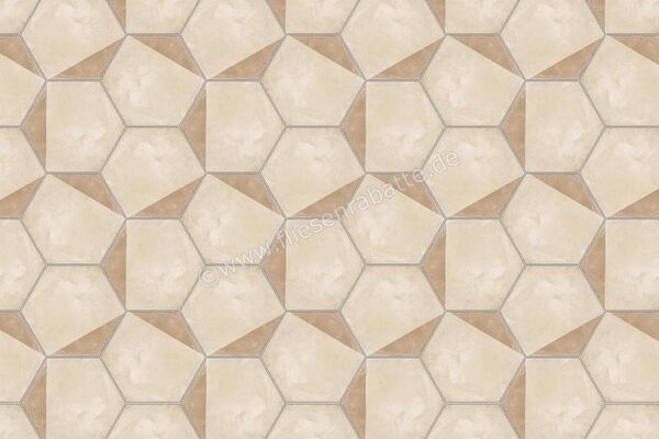  Marca Corona Terra Porzione Esagona Vers. C 21.6x25 cm Dekor Matt Eben Naturale 0395 | 222867