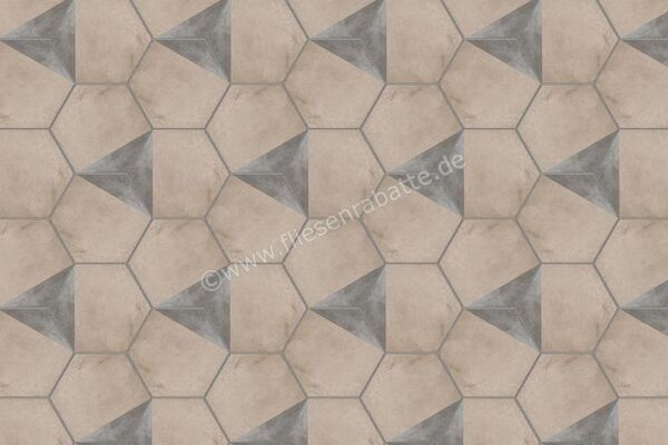  Marca Corona Terra Porzione Esagona Vers. F 21.6x25 cm Dekor Matt Eben Naturale 0396 | 222894