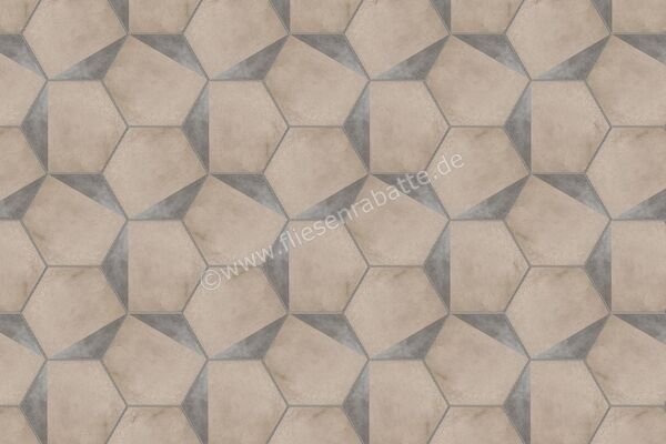  Marca Corona Terra Porzione Esagona Vers. F 21.6x25 cm Dekor Matt Eben Naturale 0396 | 222897