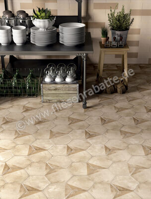  Marca Corona Terra Porzione Esagona Vers. C 21.6x25 cm Dekor Matt Eben Naturale 0395 | 222903
