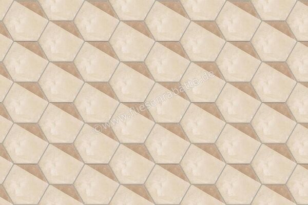  Marca Corona Terra Porzione Esagona Vers. C 21.6x25 cm Dekor Matt Eben Naturale 0395 | 222906