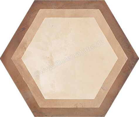  Marca Corona Terra Cornice Esagona Vers. C 21.6x25 cm Dekor Matt Eben Naturale 0393 | 222933