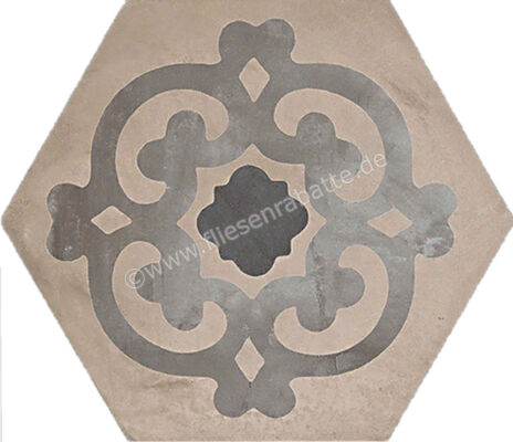  Marca Corona Terra Fiore Esagona Vers. F 21.6x25 cm Dekor Matt Eben Naturale 0416 | 223011