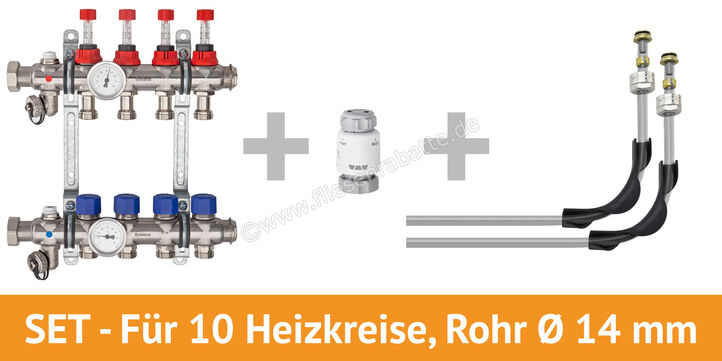 Schlüter Systems BEKOTEC-EN F Anschlusspaket für 10 Heizkreise, Rohr Ø 14 mm für 10 Heizkreise, Rohr Ø 14 mm BT10AS14 | 225851