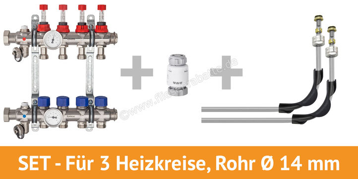 Schlüter Systems BEKOTEC-EN F Anschlusspaket für 3 Heizkreise, Rohr Ø 14 mm für 3 Heizkreise, Rohr Ø 14 mm BT3AS14 | 225863