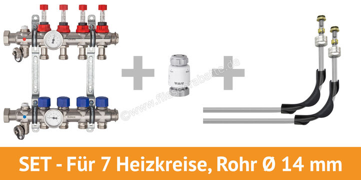 Schlüter Systems BEKOTEC-EN F Anschlusspaket für 7 Heizkreise, Rohr Ø 14 mm für 7 Heizkreise, Rohr Ø 14 mm BT7AS14 | 225875