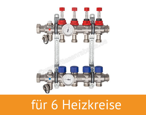Schlüter Systems BEKOTEC-THERM-HVT/DE Heizkreisverteiler Edelstahl für 6 Heizkreise Edelstahl BTHVT6DE | 228409