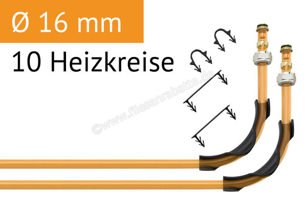Schlüter Systems BEKOTEC-THERM-HV/AS Verteileranschluss-Set 16 mm für 10 Heizkreise BTHV10AS | 228463
