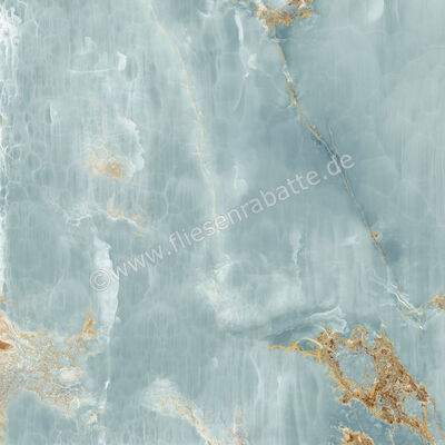 Imola Ceramica The Room Onyx Aqua Blue Gold Blu Aq 120x120 cm Bodenfliese / Wandfliese Stärke: 6,5 mm Glänzend Eben Lappato BLU AQ6 120 LP | 228782