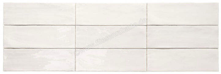 Dune Ceramica Tabarca Blanco 7.5x23 cm Wandfliese Glänzend Strukturiert Gloss 188254 | 246205
