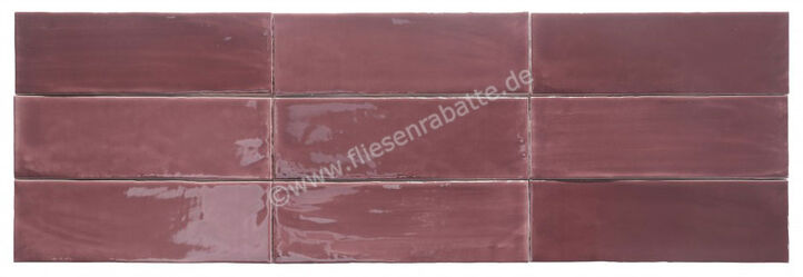 Dune Ceramica Tabarca Granate 7.5x23 cm Wandfliese Glänzend Strukturiert Gloss 188261 | 246268