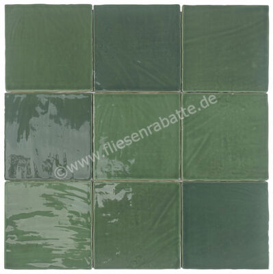 Dune Ceramica Tabarca Verde 15x15 cm Wandfliese Glänzend Strukturiert Gloss 188251 | 246325