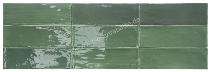 Dune Ceramica Tabarca Verde 7.5x23 cm Wandfliese Glänzend Strukturiert Gloss 188260 | 246331