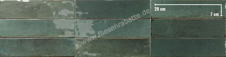 Dune Ceramica Agadir Selva 7x28 cm Wandfliese Glänzend Strukturiert Gloss 188570 | 250081