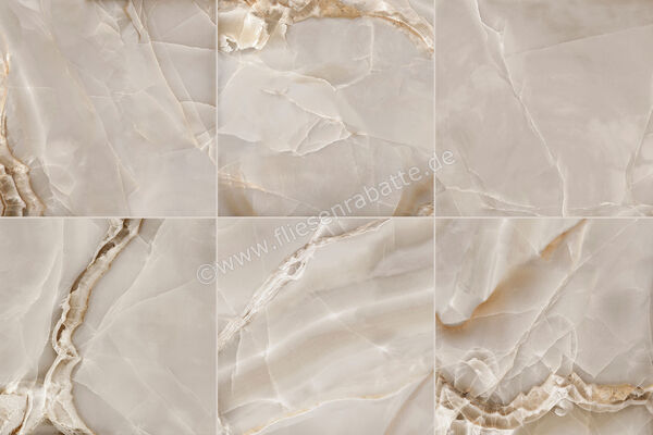 Dune Ceramica Selene Cappuccino 90x90 cm Bodenfliese / Wandfliese Glänzend Eben Poliert 188205 | 250441