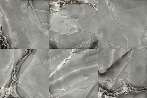 Dune Ceramica Selene Dark 90x90 cm Bodenfliese / Wandfliese Glänzend Eben Poliert 187972 | 253541