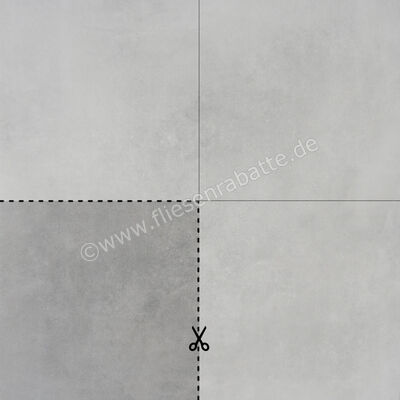 ceramicvision Craft Outdoor Steel Grey 45x45x2 cm Terrassenplatte Schnittmuster Matt Strukturiert CVCRSG902R SM | 254215