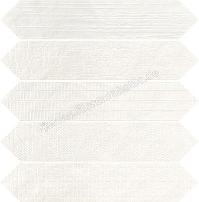 Dune Ceramica Crackle Nieve 6.5x33 cm Wandfliese Decor Glänzend Strukturiert Glossy 187828 | 260257