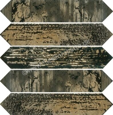 Dune Ceramica Crackle Metal 6.5x33 cm Wandfliese Decor Glänzend Strukturiert Glossy 187780 | 260290