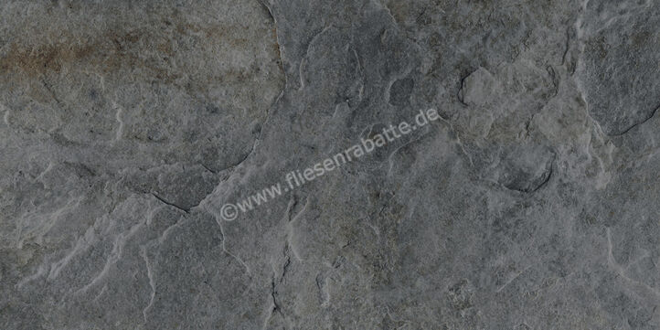 Kronos Ceramiche Rocks Silver Black 60x120 cm Bodenfliese / Wandfliese Matt Strukturiert Naturale KRO7411 | 26818