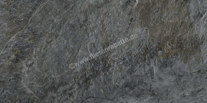 Kronos Ceramiche Rocks Silver Black 60x120 cm Bodenfliese / Wandfliese Matt Strukturiert Naturale KRO7411 | 26821