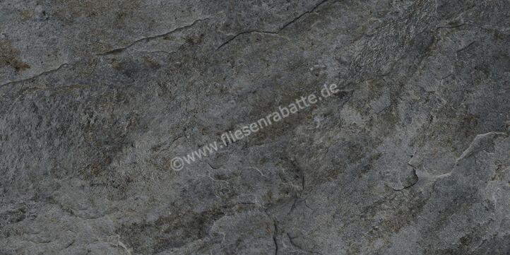 Kronos Ceramiche Rocks Silver Black 60x120 cm Bodenfliese / Wandfliese Matt Strukturiert Naturale KRO7411 | 26825