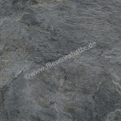 Kronos Ceramiche Rocks Silver Black 60x60 cm Bodenfliese / Wandfliese Matt Strukturiert Naturale KRO7401 | 26890