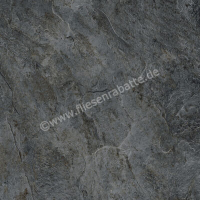 Kronos Ceramiche Rocks Silver Black 60x60 cm Bodenfliese / Wandfliese Matt Strukturiert Naturale KRO7401 | 26893