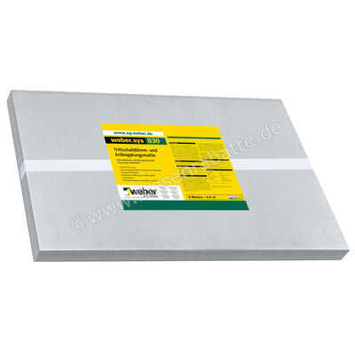  Weber Saint-Gobain weber.sys 830 Trittschalldämm- und Entkopplungsmatte 4 mm, 1000x550 mm 4,4 m² pro Karton 110375 | 277180