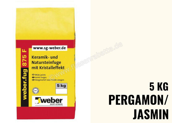 Weber Saint-Gobain weber.fug 875 F Keramik- und Natursteinfuge mit Kristalleffekt 5 kg Folienbeutel pergmanon/jasmin 353481 | 279937