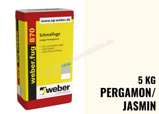  Weber Saint-Gobain weber.fug 870 Schmalfuge 5 kg Folienbeutel pergamnon/jasmin 353454 | 280018
