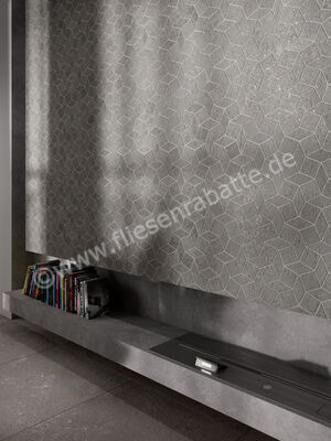 ceramicvision Argent Dark 30x30 cm Bodenfliese / Wandfliese Modulo Rete Rombi Soft Strukturiert Naturale CV0185334 | 282211