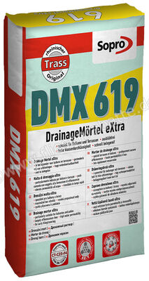 Sopro Bauchemie DrainageMörtel eXtra - DMX 619 Drainagemörtel 25 kg Sack 7761925 (619-21) | 286245