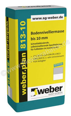 Weber Saint-Gobain weber.plan 813-10 Bodennivelliermasse bis 10mm 25 kg Foliensack 349249 | 287118