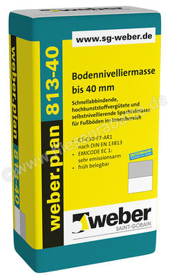 Weber Saint-Gobain weber.plan 813-40 Bodennivelliermasse bis 40mm 25 kg Foliensack 349252 | 287127