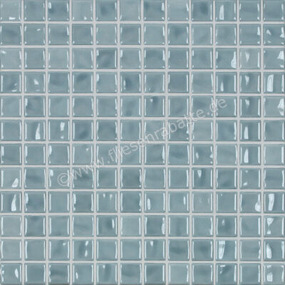 Jasba Amano Seidenblau 2x2 cm Mosaik 2x2 cm Glänzend Eben 41926H | 28778