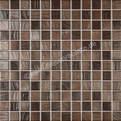 Jasba Senja Pure Wenge-Metallic 2x2 cm Mosaik Matt Reliefiert 3227 | 29748
