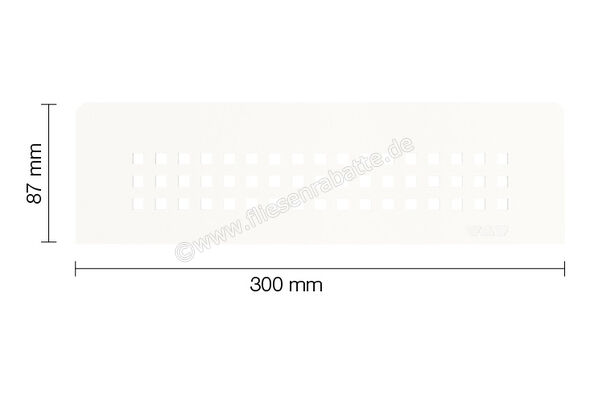 Schlüter Systems SHELF-N-S1 Wand-Ablagesystem Square Aluminium MBW - strukturbeschichtet brilliantweiß Höhe: 300 mm Breite: 87 mm SNS1D3MBW | 298434