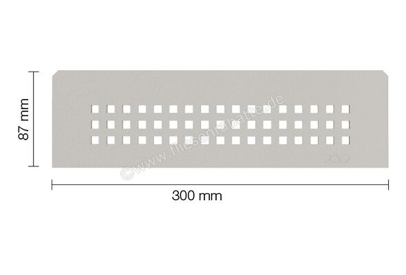 Schlüter Systems SHELF-N-S1 Wand-Ablagesystem Square Aluminium TSBG - strukturbeschichtet beigegrau Höhe: 300 mm Breite: 87 mm SNS1D3TSBG | 298440