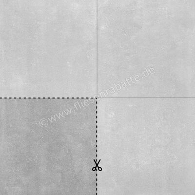 ceramicvision Warehouse Outdoor Ash 40x40x2 cm Terrassenplatte Schnittmuster Matt Strukturiert CV0012107 SM | 299853
