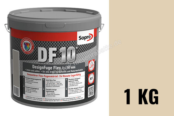 Sopro Bauchemie DesignFuge Flex DF10 Fugenmörtel 1 kg Eimer Bahamabeige 34 6SB5603436 (1065-01) | 300789