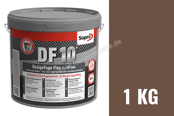 Sopro Bauchemie DesignFuge Flex DF10 Fugenmörtel 1 kg Eimer Balibraun 59 6SB5605936 (1059-01) | 300792