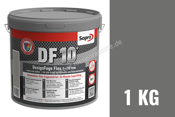 Sopro Bauchemie DesignFuge Flex DF10 Fugenmörtel 1 kg Eimer Basalt 64 6SB5606436 (1073-01) | 300798
