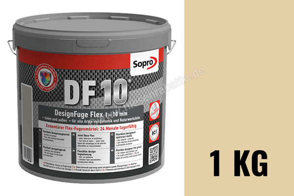 Sopro Bauchemie DesignFuge Flex DF10 Fugenmörtel 1 kg Eimer Beige 32 6SB5603236 (1057-01) | 300804