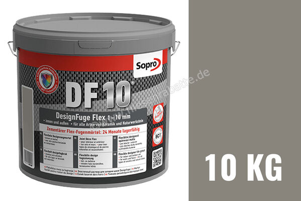 Sopro Bauchemie DesignFuge Flex DF10 Fugenmörtel 10 kg Eimer Betongrau 14 6SB5601410 (1054-10) | 300816