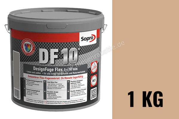 Sopro Bauchemie DesignFuge Flex DF10 Fugenmörtel 1 kg Eimer Caramel 38 1068-01 (1068-01) | 300825