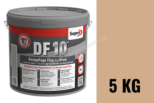 Sopro Bauchemie DesignFuge Flex DF10 Fugenmörtel 5 kg Eimer Caramel 38 6SB5603805 (1068-05) | 300828