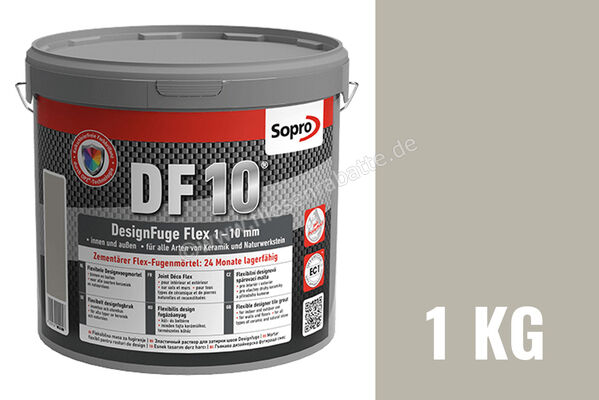 Sopro Bauchemie DesignFuge Flex DF10 Fugenmörtel 1 kg Eimer Grau 15 6SB5601536 (1053-01) | 300837