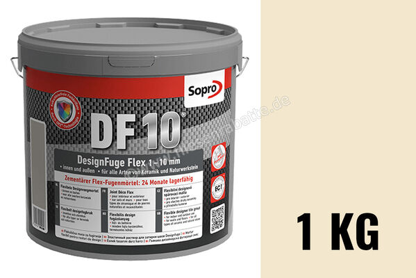 Sopro Bauchemie DesignFuge Flex DF10 Fugenmörtel 1 kg Eimer Hellbeige 29 6SB5602936 (1063-01) | 300843
